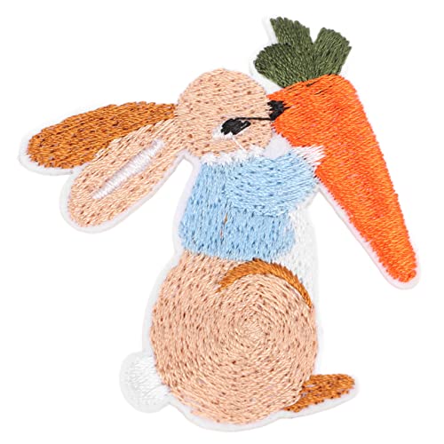 Zerodis ZERODISB17CR3XYGZ499 Embroidery Cloth Stickers, 10Pcs Bunny Pattern Easter Theme Sew Iron On Patches Diy Motif Applique Patches thumb #4
