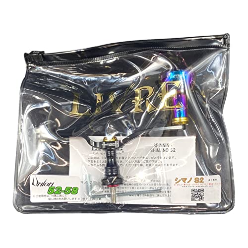 スクイッドマニア(SquidMania) スピニングリールパーツ LIVRE限定 ユニオン52-58 UNION EF30ノブ限定カラー オーロラゴールド S2 シマノ適合 ブラック/ゴールド