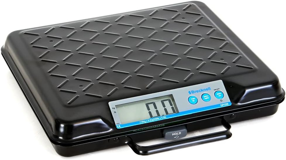 GP250 Portable Electronic Utility Bench Scale, 250lb Capacity, 12 x 10 Platform