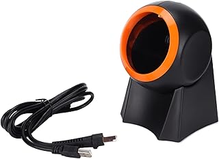 Leitura de tela QR, leitura contínua 3 métodos de gatilho Leitor de código de barras com cabo USB para supermercado para PC de PDV para livraria