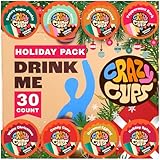Crazy Cups Christmas Coffee Pods Variety Pack, Holiday Sampler of Single Serve Assorted Flavored Pods For Keurig K Cup Machines, 30 Count - Great Holiday Coffee Gift