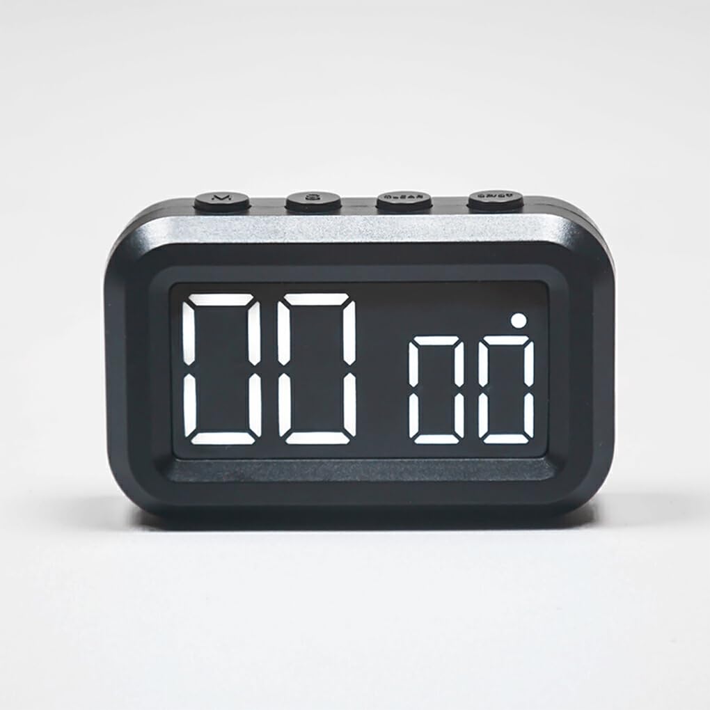 Digitaluhr mit ausziehbarem Ständer. Vielseitige Platzierung. Klares LCD Display für Gute Sichtbarkeit im ganzen Raum, Schwarz
