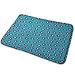 Produktbild Doormat Bath Rug Kitchen Floor Mat Carpet,Floral,Continuous Digitally Generated Abstract Flower Blossoms Print,Flannel Microfiber Non-slip Soft Absorbent,23.6"15.8",Blue Violet Dark Seafoam Violet