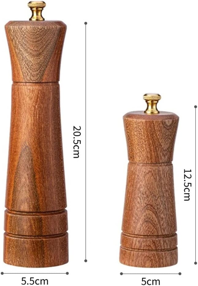 Salt and Pepper Mill Grinder Solid Wood Spice Grain Grinder with Ceramic Grinding Core Manual Seasoning Mills Kitchen Tools
