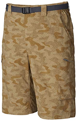 Columbia Men's Silver Ridge Printed Cargo Short, Beach Heather Camo Print, 36x12