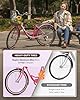 Viribus Womens Bike, 7 Speed Bike for Adults 24 in with Ratten Basket, Beach Cruiser Bike for Women, Womens Bicycle for Commuting, Female Step Through City Bicycle for Ladies Adults, Fushia 330 lb. #3
