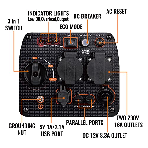 Gruppo elettrogeno inverter 2000 W/3100 W benzina