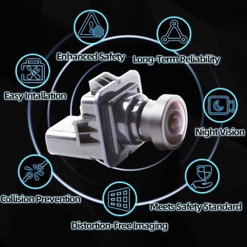 Image of MITZONE Rear View Backup Camera for Car Compatible with 2012-2014 Ford F-150 2015-2018 Mustang Parking Asist Camera 1080P HD 120-170 Wide-Angle Coverage EL3T-19G490-AA