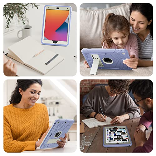 SIBEITU Case Compatible with iPad 9th Generation for Kids, with Pencil Holder Stand, Heavy Duty Rugged Case for iPad 10.2 inch