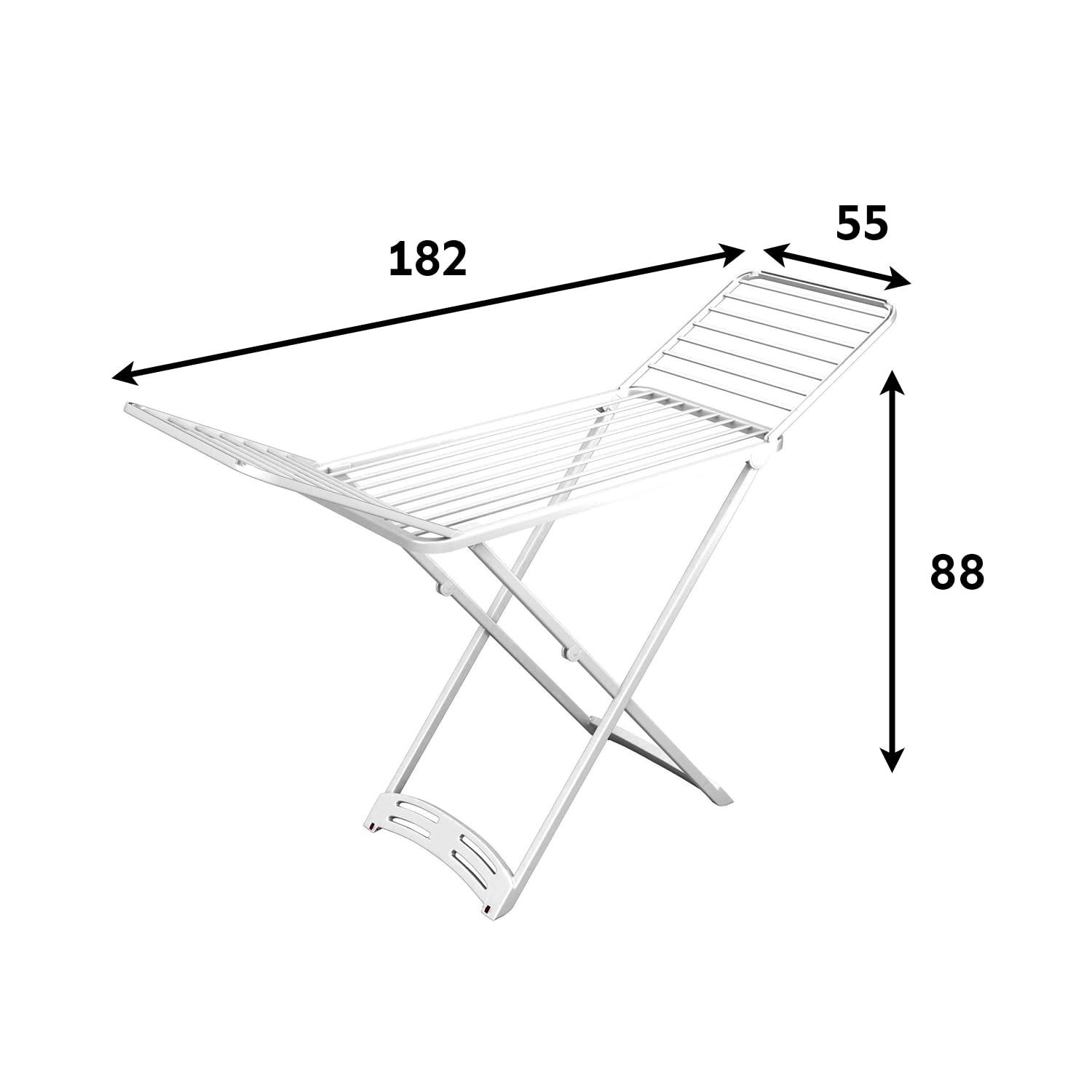 Gimi Zaffiro Stendibiancheria da Pavimento, Stendino a Cavalletto, da Esterno, con Ruote, Richiudibile, Spazio di Stenditura 20 m, in Resina 100%, 182 x 55 x 88 cm
