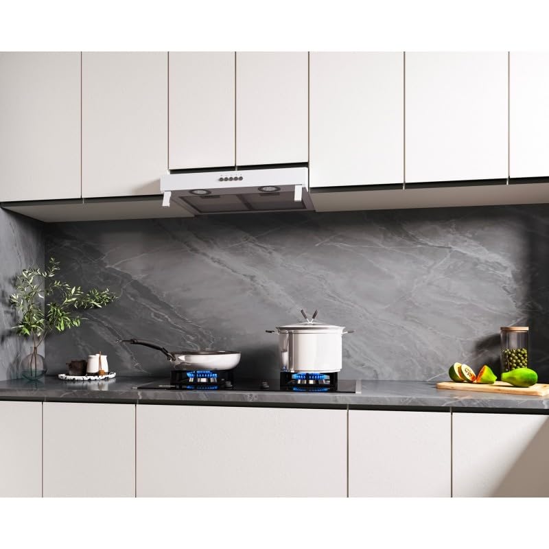 BELDEKO Hotte Casquette 60 cm Blanc 210 m3/h 100W - Marque Française