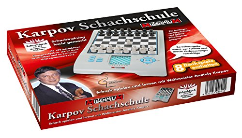 Preisvergleich Produktbild Sprechender Schach-Computer (Schachschule mit Karpov: Schach-Computer und Lehrbuch) - Empfohlen vom Deutschen Schachbund