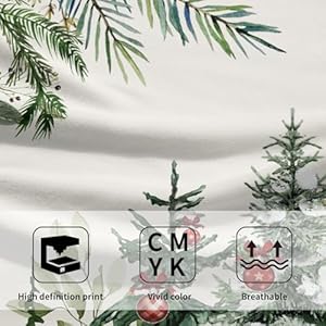 Christmas Tree Hand Towels Set of 2 14×28 in Winter Forest Pine Cones Picks Bells Absorbent Quick Drying Kitchen Tea Towel Washcloths for Bathroom Hotel Holiday Seasonal Decor