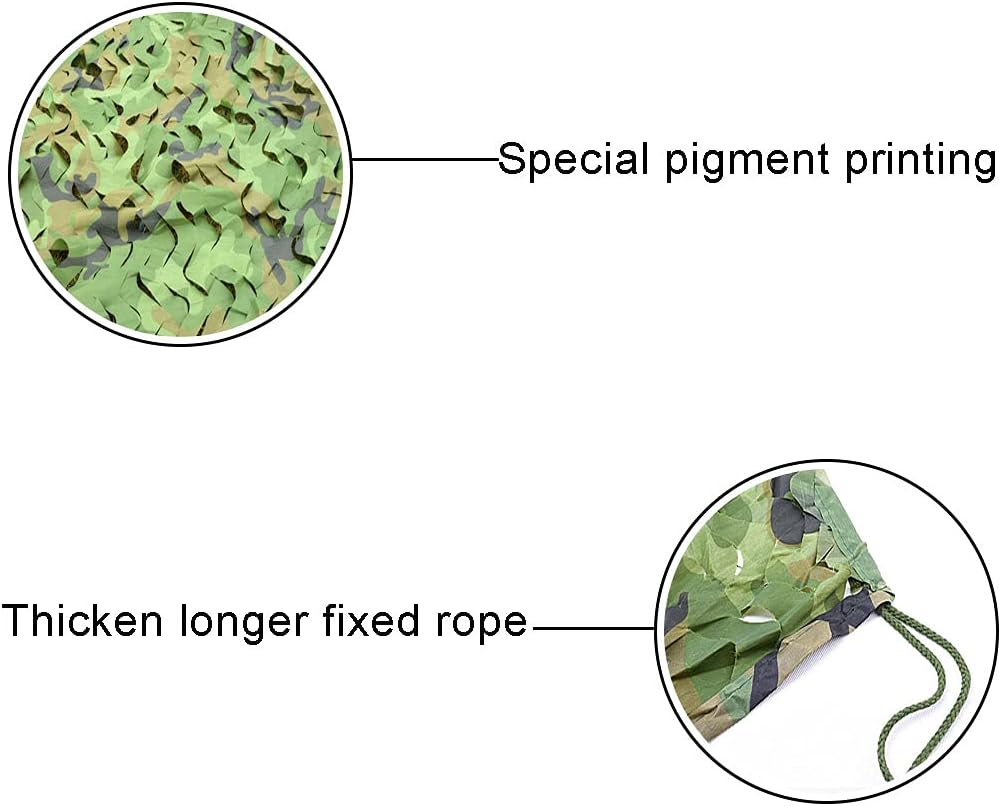 Camouflage Netting,Polyester Woodland Camouflage Netting,Car Cover Hunting Shooting Camping Hide Home Garden Décor Netting Theme Party Decoration