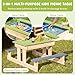 Costzon Kids Picnic Table, 3 in 1 Multipurpose Sand & Water Table w/Removable Top & 2 Storage Boxes, Wooden Construction, Bench Set for Indoor & Outdoor, Patio, Yard, Activity Play Table (Natural)