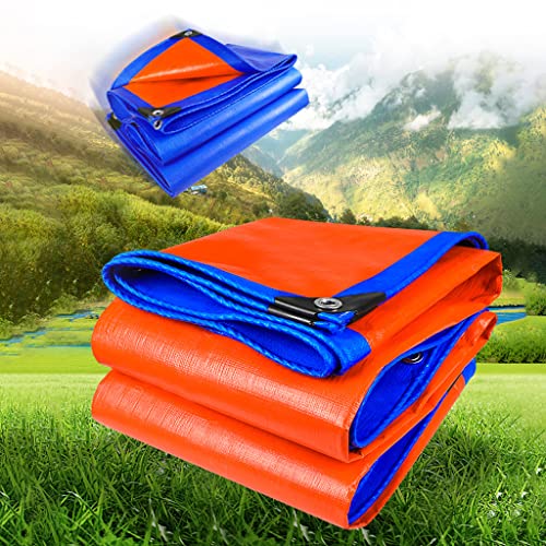 Lona Impermeable de Alta Resistencia - Lona de PE Multiusos con Ojales Reforzados, Cubierta Azul de Primera Calidad para Camping al Aire Libre, jardinería y protección de Equipos - 160 g/m²
