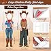 Capoda Western Party Decorations 2 Pcs Cowboy Couple Photo Props Yard Signs West Themed Face Yard Sign with Stakes for Wild West Party Photo Background Supplies, 48.43 x 12.6 Inches