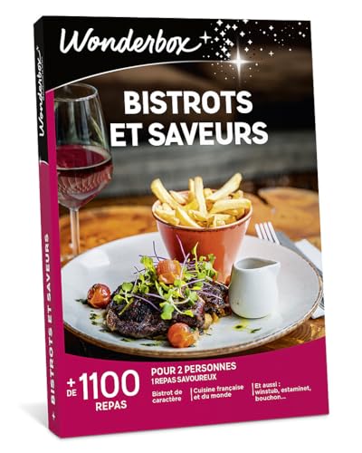 Wonderbox - Coffret Cadeau couple - BISTROTS ET SAVEURS -...