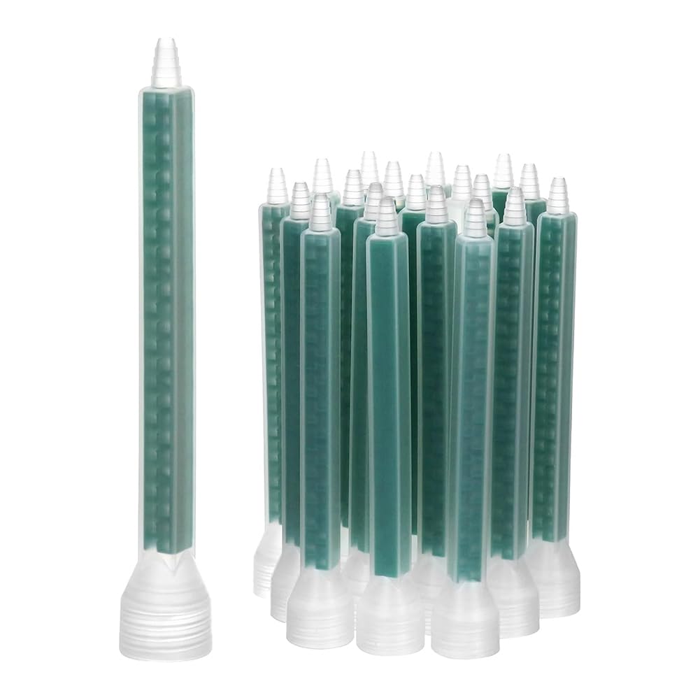 Hfgdnchva 24 Epoxy Mixing Nozzle, Static Mixing Nozzle Tip for Adhesive Cartridges 20pcs