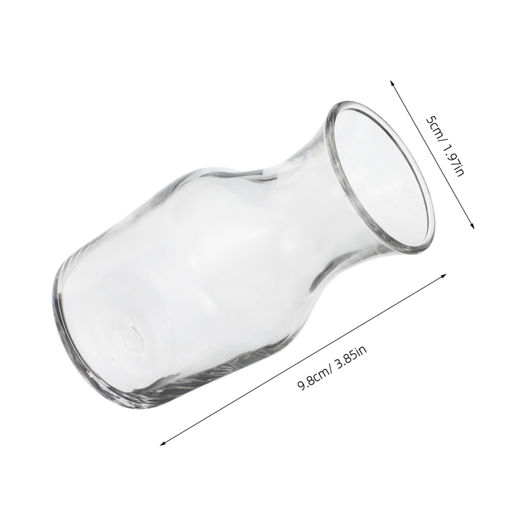 Garneck Glass Wine Carafe Mini Serving Carafe Easy Pour Clean Design for Personal Use Occasions