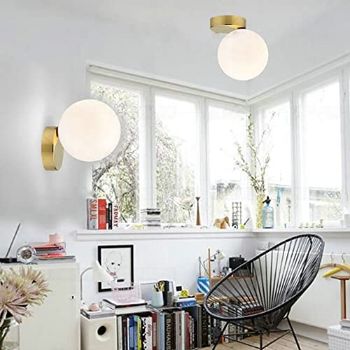 Apliques de pared modernos y decorativos con esfera LED integrada 5
