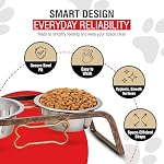 Loving Pets Elevated Dog Bowls – Raised Stainless Steel Dog Bowls with Steel Stand – Non-Skid, No Spill Feeder for Small, Medium & Large Dogs – Easy to Clean, Durable Raised Dog Feeding Station - Image 5
