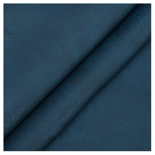 Tissu similicuir pour ameublement de canapé et chaises bleu foncé 1.38m