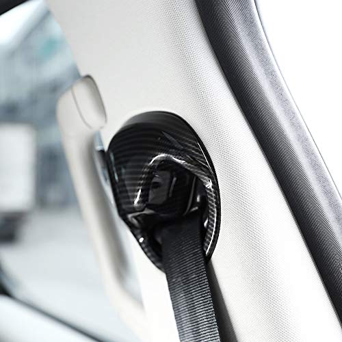 Cubiertas de cinturón de seguridad delanteras ABS estilo fibra carbono para Land Rover Discovery 5 LR5 L462 miniatura 3