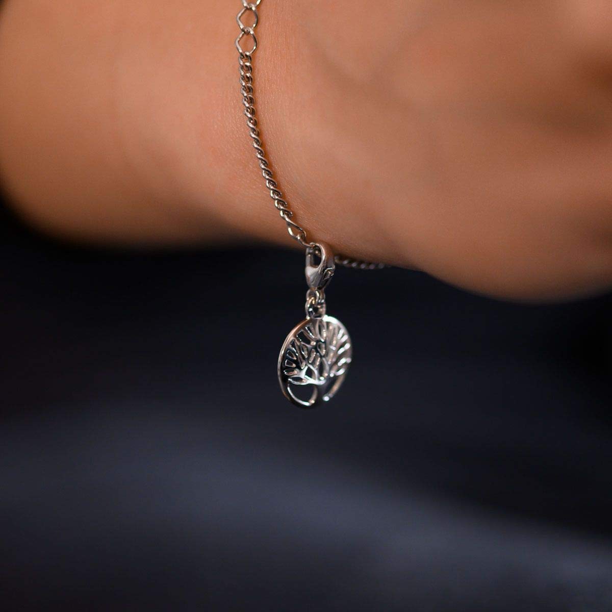 MATERIA by Matthias Wagner Pendentif charme Arbre de vie Selva - Argent 925 - Pendentif - Fermoir mousqueton pour bracelet/chaîne #C43