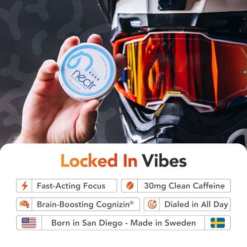 Image of Nectr Energy Nootropic Pouches - Berry Blast Flavored, Caffeine Pouches with Cognizin Citicoline. Sugar-Free Brain Treats. Smooth, Sustained Focus & Energy Supplement - 5 Pucks of 16pcs