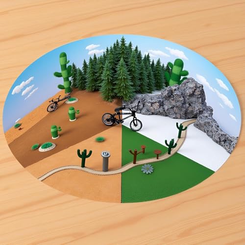 2Pcs Black 1/18 Diecast Bike Action Figure Toy,Mini Finger Mountain Bike Bicycle Art Crafts Desktop Decor Finger Bikes