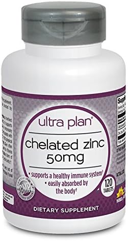 Ultra Plan Chelated Zinc 50mg (120 Tablets)