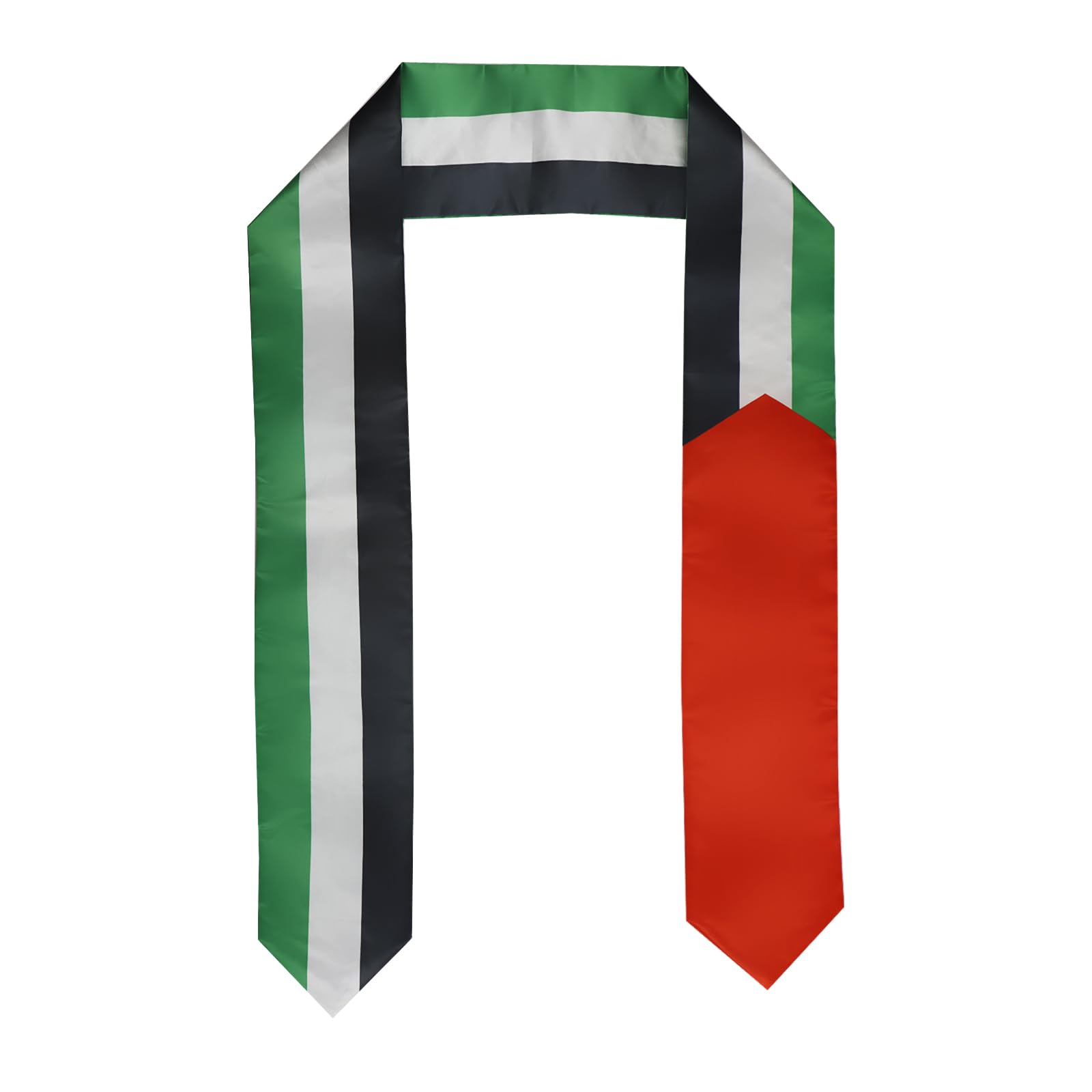 Palestine Flag Graduation Stole Sash for Study Aboard International Students Abroad Adult Unisex