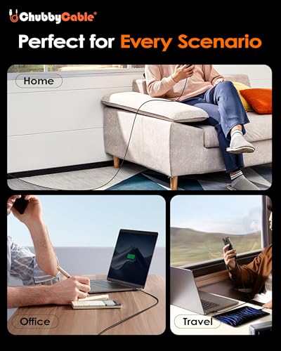 Image of chubbycable Black Chubby - Special Black Samurai Edition Silicone USB C Cable Durable 240W Fast Charging Cable Phones Tablets Power Bank Charger Cord, USB A to Type C, 9.8FT