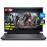 DELL G15 5530 Gaming Laptop 15.6' FHD 120Hz Intel 10-Core i5-13450HX (Beat i7-12650H) 16GB RAM 1TB SSD GeForce RTX 3050 Backlit USB-C Win11 Black