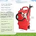 KAFLLA 16 Gallon 60L Portable Fuel Caddy Tank with 12V DC Electric Transfer Pump, Switch Control, Wheels, for Gasoline, Diesel, Kerosene & More