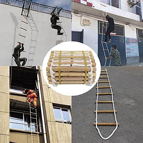 Emergency Ladder, 9.8ft-65.6ft Fire Rope Ladder 2 Story, Compact & Reusable, Tear Resistant, Safety Evacuation Ladder, Used for Emergency Escape, Disaster, Evacuation and Wall Repair Etc (Size : 9.8f