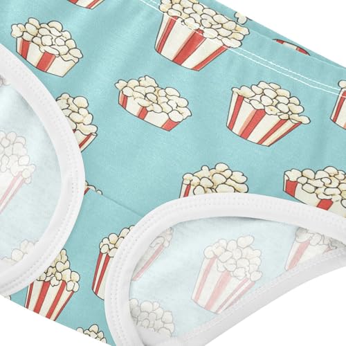 Wusikd Popcorn Girls' Underwear Cotton Girls Briefs Soft Toddler Underwear 2T4