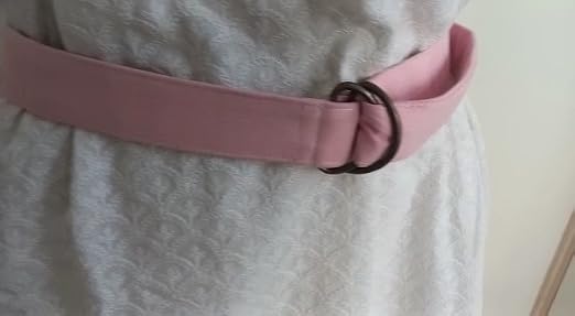 KVR Cotton woven Stripe waist Belt Double D ring  display picture 3
