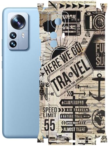 Image of AtOdds - Full Body Back Screen Guard Protector Film - Lamination Wrap Skin Sticker Compatible with XIAOMI Mi 12 PRO | Scratchproof Matte Finish (Explore)