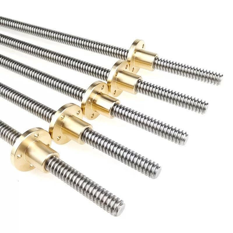 Tornillo de acero inoxidable T12 de 12 mm con tuerca de latón, paso helicoidal de 14 mm, 1 pieza(900mm)