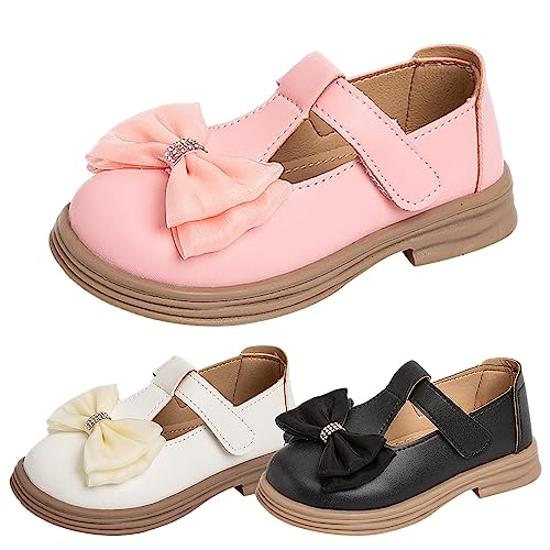 Kid Shoe Girl's Shoes Bow Design Leather Sandals Prom With Skirt Wearing Dance Shoes Sliders Sandals2
