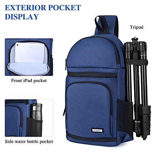 BAIGIO Kameratasche Wasserdicht Kamera Sling Rucksack Spiegelreflexkamera Schultertasche für DSLR SLR Kamera Objektiv… – Bild 6