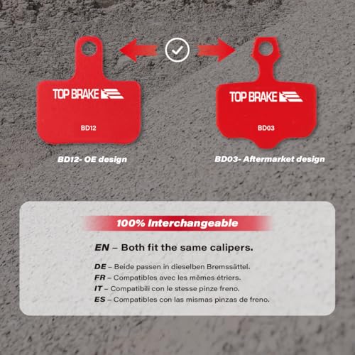 Image of TOP BRAKE Disc Bike Brake Pads Compatible with SRAM Level Ultimate /T /TL /TLM B1, Force eTap AXS, Red eTap AXS (Gen. 2) | MTB eMTB Gravel Cross-Country(XC) Racing Trail
