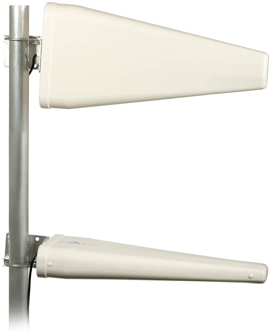 Hochleistungsantenne 2G 3G LTE 5G Log Antenne mit 800MHz, 1800, 2600, 3800 MHz 20dBi - inklusive 10Meter Twin-Antennenkabel MIMO Multiband