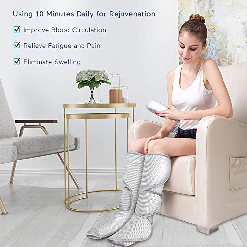 Leg Massager for Circulation Foot and Calf Massage Wraps for Relaxation, Optional Heat Function, 6 Modes 3 Intensities - Thumbnail 6