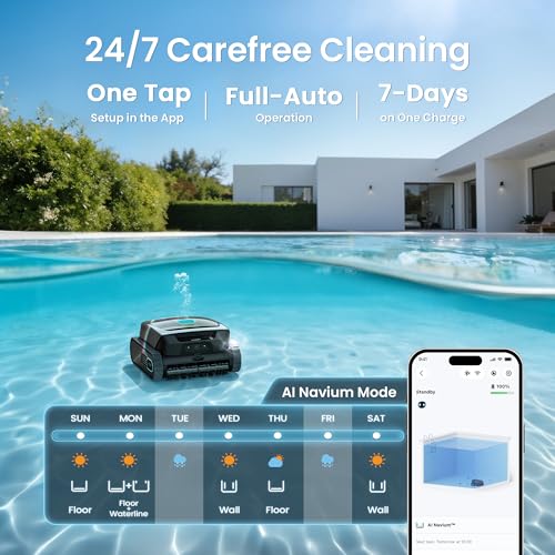 Image of AIPER Scuba V3 AI Vision Cordless Robotic Pool Cleaner, Include Wireless Charging Dock, Smart Waterline Parking & Featherlight Design, Micromesh Multi-Layer Filtration, Grey