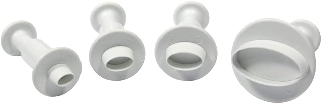PME MO154 Oval Plunger Cutters, Small, Medium, Large, X-Large Sizes, Set of 4