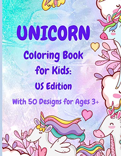 Unicorn Coloring Book for Kids: US Edition - Jot Box Books: With 50 Designs for Ages 3+ image 3
