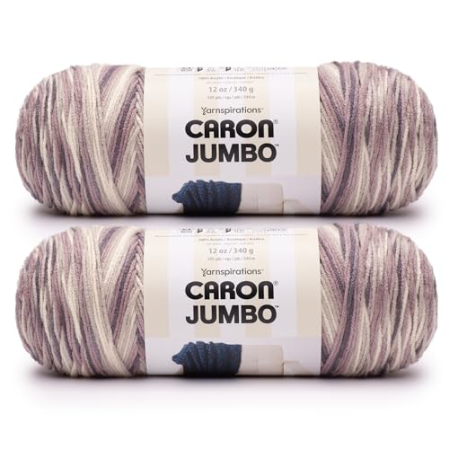 Image of Caron Jumbo Gravel Yarn - 2 Pack of 340g /12 oz - 100% Acrylic - #4 Worsted (Medium) - 595 Yards - Knitting /Crochet